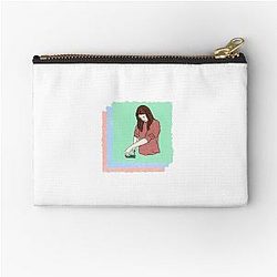 Kendall Jenner cutting cucumber meme zipper pouch