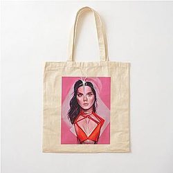 Kendall Jenner drawing AI art Cotton Tote Bag