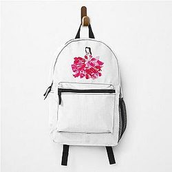 Kendall Jenner Ruffled Red Rose Dress Original Fashion Portrait Backpack