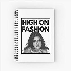 High on Fashion Kendall Jenner Trendy Portrait Spiral Notebook