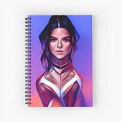 Kendall Jenner 3 - AI generated art Spiral Notebook