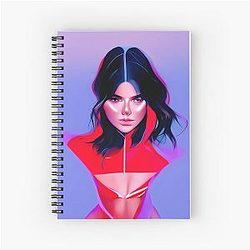 Kendall Jenner almost AI generated art Spiral Notebook