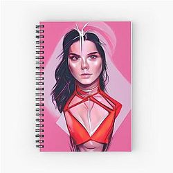 Kendall Jenner drawing AI generated art Spiral Notebook