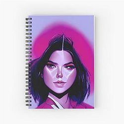 Kendall Jenner AI generated art Spiral Notebook