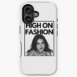 High on Fashion Kendall Jenner Trendy Quote Portrait iPhone Case