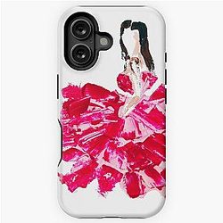 Kendall Jenner Ruffled Red Rose Dress Original Fashion Portrait iPhone Tough Case