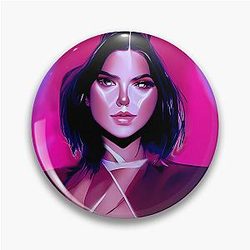 Kendall Jenner portrait Art Pin