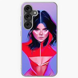 Kendall Jenner naked almost AI generated art Samsung Galaxy Soft Case