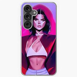 Kendall Jenner portrait AI generated Samsung Galaxy Soft Case