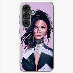 Kendall Jenner drawing - AI generated art Soft Case for Samsung Galaxy