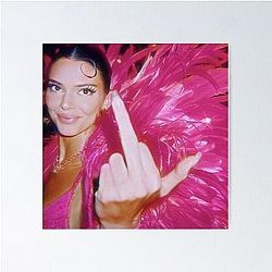 Kendall Jenner Middle finger Poster
