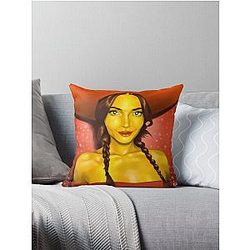 Golden Throw Pillow