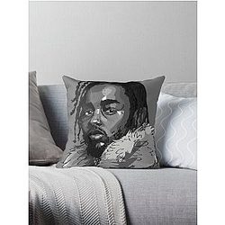 Kendrick Lamar Cartoon Throw Pillow