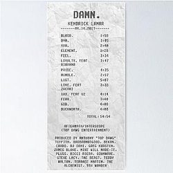 Kendrick Lamar Receipt  Poster