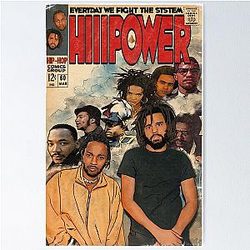 Kendrick Lamar & J. Cole - Hiiipower Comic Book Parody Poster