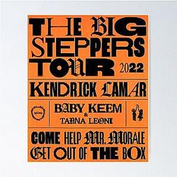 Kendrick Lamar Big Steppers tour 2022 masmei Poster