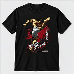 Kengan Ashura Tokita Ohma Flying Kick Action Anime Graphic T-Shirt NTT1310 Kengan Ashura T-Shirts