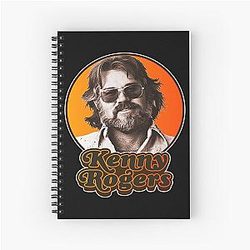 Kenny Rogers T-ShirtRetro Kenny Rogers Tribute Spiral Notebook
