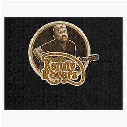 Musician Kenny Rogers Walt And Guitar Legend Jigsaw Puzzle