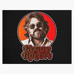 Retro Kenny Rogers Tribute - Kenny Rogers Jigsaw Puzzle