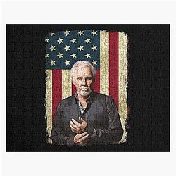 Vintage American Flag Kenny Rogers Legend Puzzle