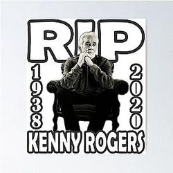 UZÜ Kenny Roger T-Shirt Kenny Rogers Rip Kenny Rogers 1938 bis 2020 Poster