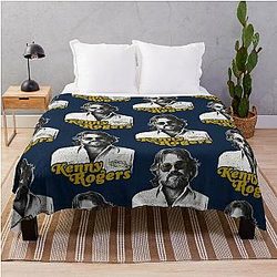 Kenny Rogers -- The Golden Gambler Tribute Throw Blanket