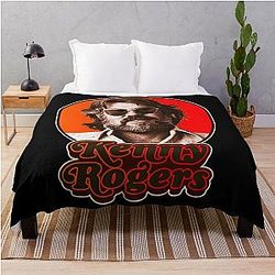 Retro Kenny Rogers Tribute - Kenny Rogers Throw Blanket
