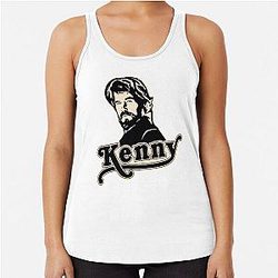 American Singer Kenny Rogers Portrait Country Music Racerback Tank Top