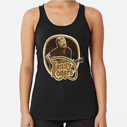 Muzikant Kenny Rogers Walt and Guitar Legend Racerback Tank Top