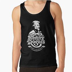 Vintage Retro Kenny Rogers Amerikaanse Zanger Tank Top