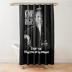 Amerikanische Sängerin Kenny Rogers 1938-2020 Land Musik Duschvorhang