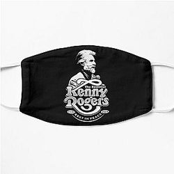 Vintage Retro Kenny Rogers American Singer Flat Mask