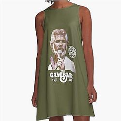 Kenny Rogers Tribute A-Linie Kleid