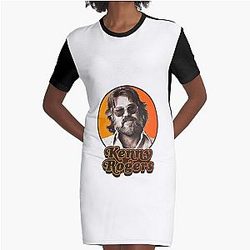 Kenny Rogers T-ShirtRetro Kenny Rogers Tribute Graphic T-Shirt Kleid