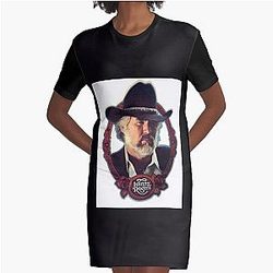 Kenny Rogers - Country Music Sänger Kenny Rogers Grafische T-Shirt Kleid
