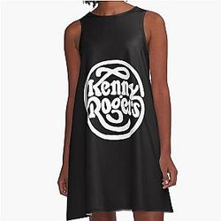 Kenny Rogers - Country music singer Kenny Rogers A-Line Dress
