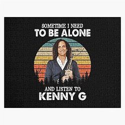 Sometime I Need to Be Alone and Listen to Kenny G Vintage Jigsaw Puzzle