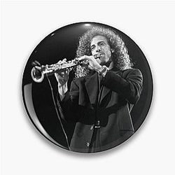 Kenny G - BW Photograph Pin