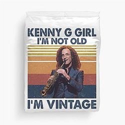 Retro Kenny G Girl I'm Not Vintage Duvet Cover