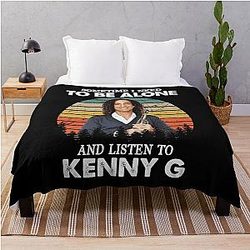 Sometimes I Need to Be Alone and Listen to Kenny G Vintage Throw Blanket