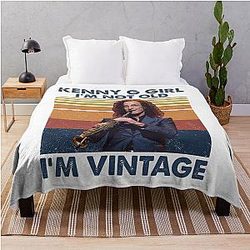 Retro Girl I'm Not Old Vintage Throw Blanket