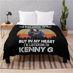 I May Look Like I'm Listening to You Kenny G Throw Blanket
