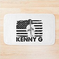 Retro American Flag Kenny G Music Gift Bath Mat