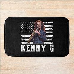 Distressed American Flag Kenny G Music Legend Bath Mat