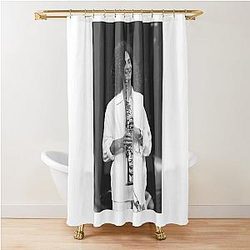 Kenny G Black and White Photograph Shower Curtain