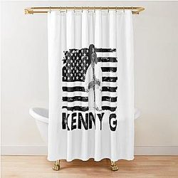 Retro American Flag Kenny G Music Gift Shower Curtain