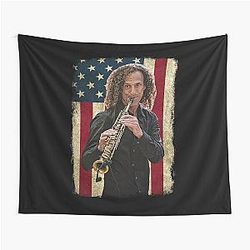 Vintage American Flag Kenny G Tapestry