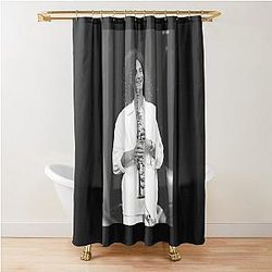 Kenny G BW Photograph Shower Curtain