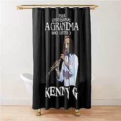 Vintage Shower Curtain Never Underestimate Women Who Listen to Kenny G